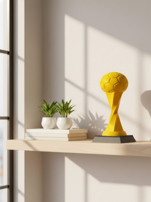 Toplu Kupa Sarı 21cm Dekoratif Ödül Tasarım Biblo