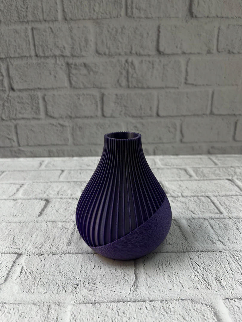 1246866_WhatsApp-Image-2025-12-11-at-11.42.16.jpeg 11 cm Mor Minimal Çizgili Vazo Masa Üstü Şık Dekor Objesi - Görsel 2