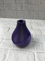 Mor Çizgili Dekoratif Vazo 11 cm Modern Tasarım Aksesuar - Görsel 4