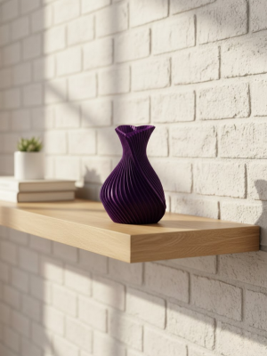 Kalpli Mor Mini Vazo 5 cm Dekoratif Masa Üstü Aksesuar