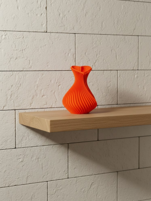 11 cm Turuncu Kalp Formlu Mini Vazo Estetik Dekoratif Obje