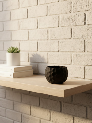 Mini Siyah Dekoratif Saksı 5 cm Modern Masaüstü Bitki Saksısı