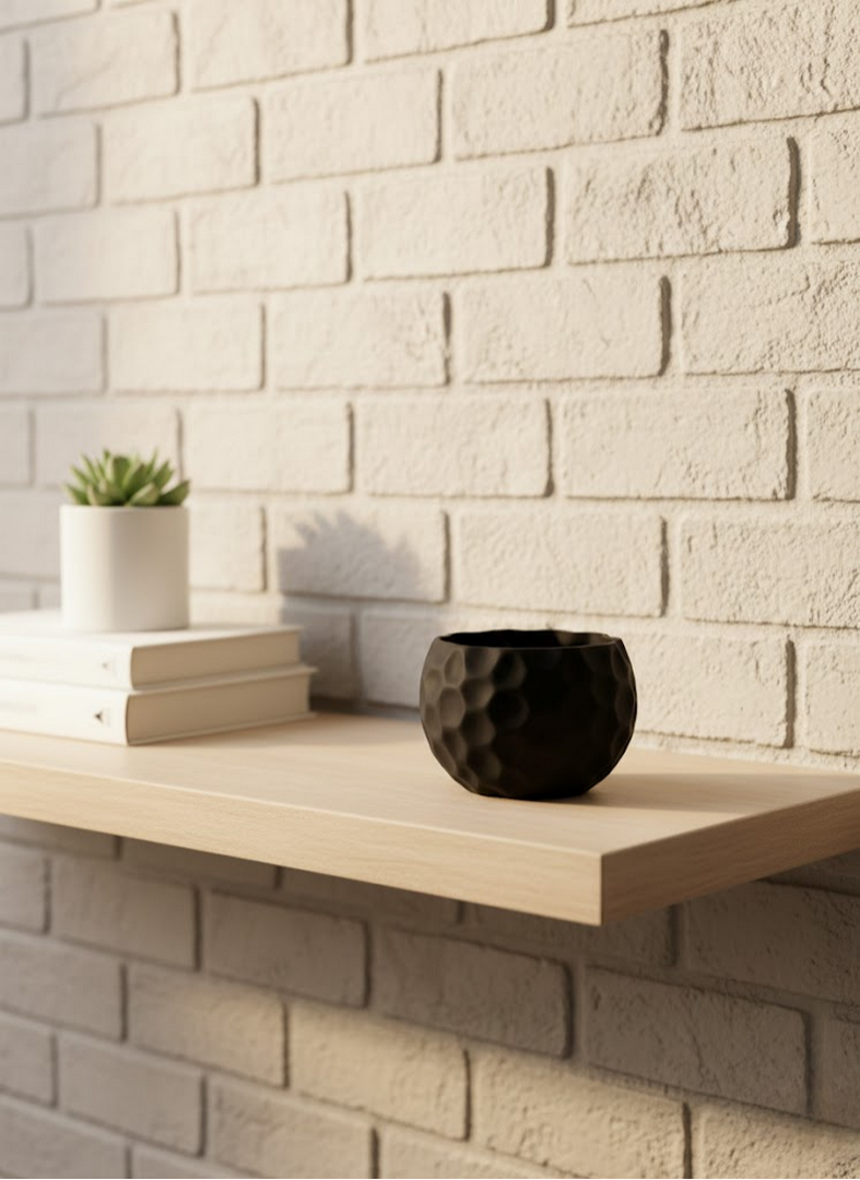 1246882_3-81.png Mini Siyah Dekoratif Saksı 5 cm Modern Masaüstü Bitki Saksısı - Görsel 1