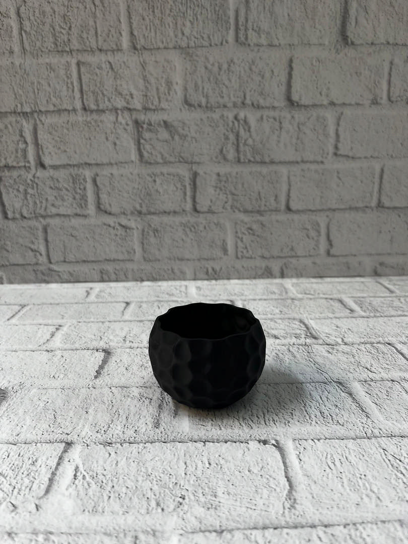 1246882_WhatsApp-Image-2025-12-11-at-11.38.35-2.jpeg Mini Siyah Dekoratif Saksı 5 cm Modern Masaüstü Bitki Saksısı - Görsel 3