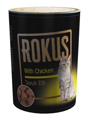 ROKUS TAVUKLU KEDI KONSERVESI 410G X 6 ADET