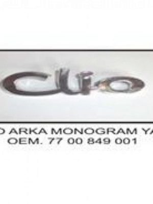 ARKA YAZI CLIO EM KÜÇÜK HARFLE YAZILI OLAN