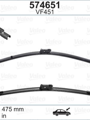 SİLECEK 650/480cm x2 FLATBLADE-MUZ TİPİ VM451 FORD MONDEO IV 07 VOLVO C70 06