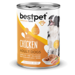 Bestpet 400 gr X 12 ADET  Yetişkin Köpekler İçin, Taze Tavuk Parça Etli Ve Soslu Yaş Mama