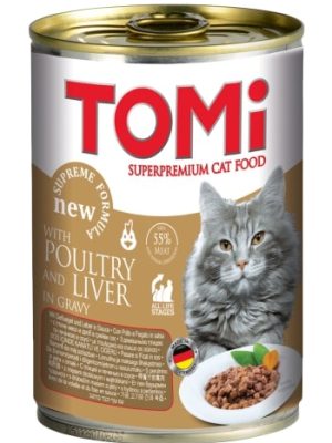 TOMI KEDI KÜMES HAYVANLI YAŞ MAMA 400 GR X 6 ADET