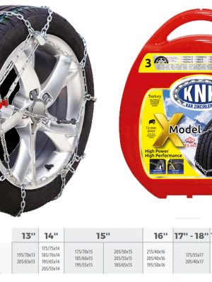 PATİNAJ ZİNCİRİ TAKMATİK ÇAPRAZ 14-15-16-17 JANT ZİNCİR EBATLARI İÇİN RESİME BAKINIZ