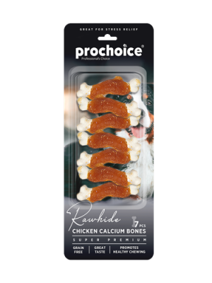 Prochoice 7 parça Chicken Calcium Bones, Tavuk Sargılı Kalsiyum Kemik Köpek Ödülü