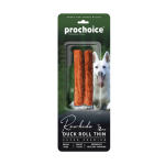 Prochoice 2 parça Duck Roll Thin, Ördek Derili Köpek Ödül Çubuğu