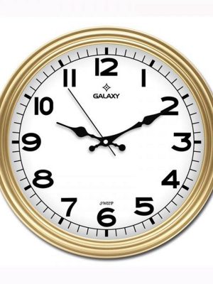 DUVAR SAATİ ALTIN SARISI, ÇAP:30CM AKRİLİK BOYA, ABS, MİNERAL CAM, SESSİZ MAKİNE