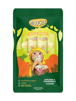 MOOCHIE SIVI KEDI ÖDÜLÜ TAVUK-PAPATYA 5X15 GR X 4 ADET