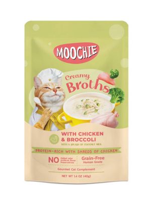 MOOCHIE ÇORBA KEDI ÖDÜLÜ TAVUK-BROKOLI 40 GR X 4 ADET