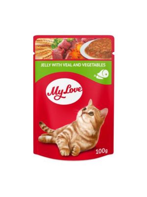 MY LOVE JÖLE İÇINDE DANA ETLI VE SEBZELI POUCH KEDI MAMASI 100 GR X 6 ADET