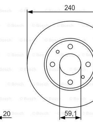 FREN DİSKİ ÖN [240 / 20-18,1 MM], HAVA KANALLI (FIAT SIENA 1.4IE)