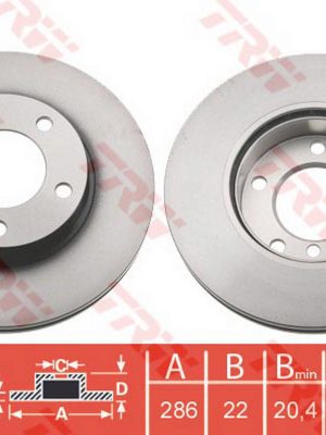 FREN DİSKİ ÖN HAVA KANALLI [ BMW E36 318 , 320 , 323 , 325 , 328 ]