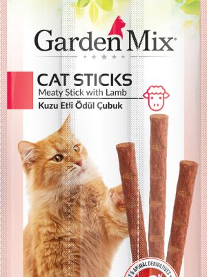 GARDENMIX KUZU ETLI KEDI STICK ÖDÜL 3 X 5G X 5 ADET