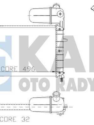 MOTOR SU RADYATÖRÜ [ FIAT TEMPRA, TIPO 1.6 S-SX-SXA 2 SIRA AL+PL BİDONLU ]