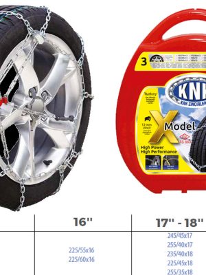 PATİNAJ ZİNCİRİ TAKMATİK ÇAPRAZ 15-16-17-18-49 JANT ZİNCİR EBATLARI İÇİN RESİME BAKINIZ