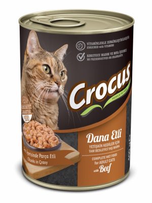 CROCUS YETIŞKIN KEDI DANA ETLI YAŞ MAMA 400 GR X 6 ADET