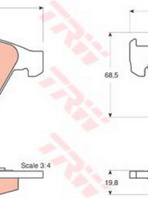 FREN BALATASI ÖN (BMW 5 SERISI (E60)(E61) (07/03-) 520I (07.2003-) [WVA 23312] - [ 155,3X68,5X19,8 MM ] -