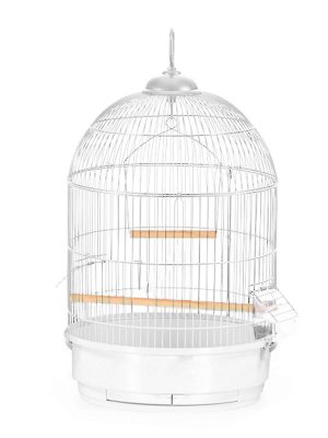 YUVARLAK KUŞ KAFESI KROM RENK (34 X 55) X 1 ADET