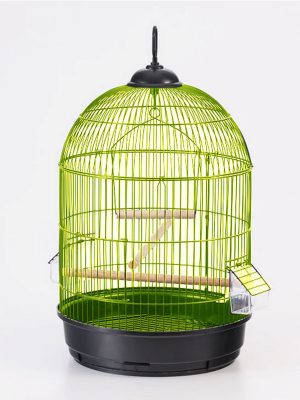 YUVARLAK KUŞ KAFESI PIRINÇ KAPLAMA (34 X 55) X 1 ADET