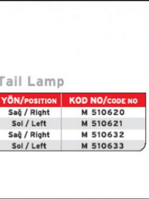 STOP LAMBASI SAĞ DUYSUZ [ HYUNDAI H-100 ]