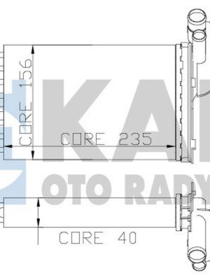 KALORİFER RADYATÖRÜ [ RENAULT 19, CLIO, KANGOO, MEGANE, SCENIC 2 SIRA CU+PL BAKIR BORULU ]