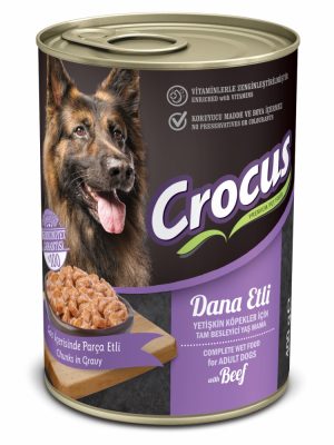 CROCUS YETIŞKIN KÖPEK DANA ETLI YAŞ MAMA 400 GR X 4 ADET