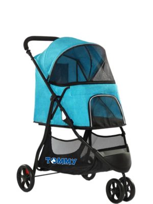 Tommy Evcil Hayvan Arabası Turkuaz 74.5*52.2*98cm Max 15kg