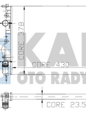 MOTOR SU RADYATÖRÜ [ RENAULT CLIO SYMBOL KLİMASIZ 2 SIRA AL+PL 1998- ]