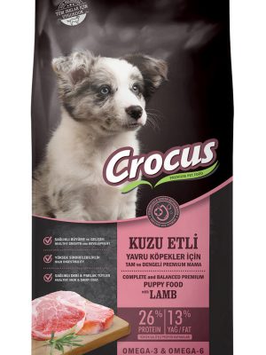 Crocus Kuzu Etli Pirinçli Yavru Köpek Maması 15 Kg