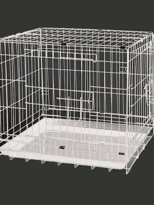 Dayang Köpek Kafesi Beyaz 61x44x50