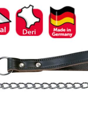 Karlıe Deri Saplı Zincir Uzatma 100cm/2mm Siyah