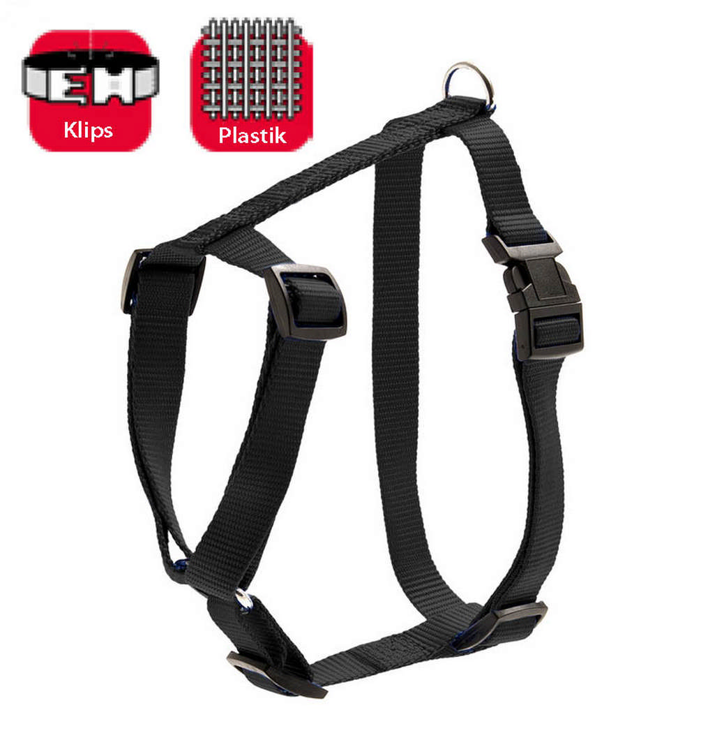 994784_45154886.jpg Karlıe Basıc Göğüs Tasma S 35-50cm Siyah - Görsel 1