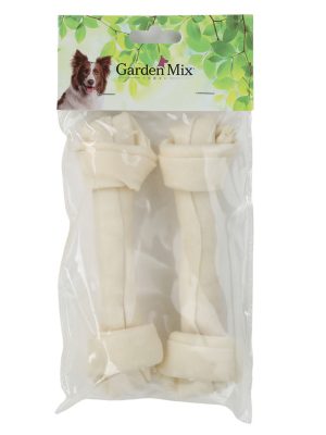 Gardenmıx Beyaz Düğümlü Derı Kemık 7-7,5” – 2'lı
