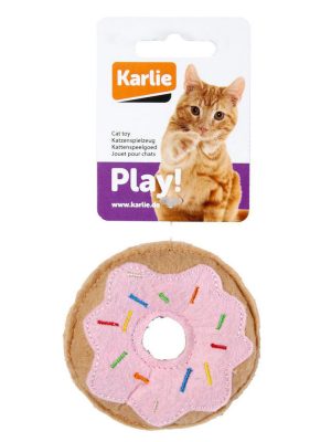 Karlie Peluş Kedi Oyuncağı 7,5 Cm Çörek Pembe