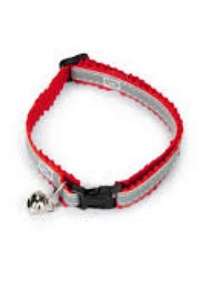 Beeztees Reflektör Kedi Boyun Tasması 31cm Kırmızı