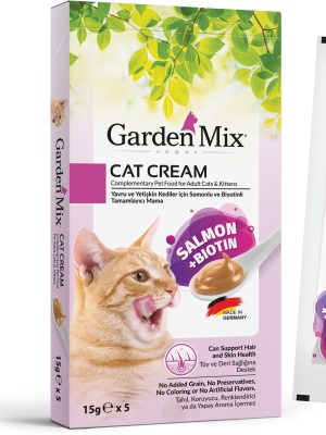 GARDEN MIX KEDI KREMASI SOMON+BIOTIN 5 X 15 GR X 3 ADET