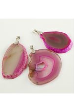 Akik Doğaltaş Kolye Ucu-Pembe - Görsel 3