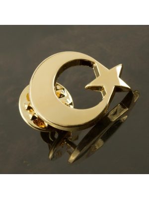 Ay Yıldız Yaka Rozet-Gümüş Rengi