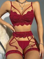 Bordo Jartiyer Fantezi 5'li Takım 2028 - Görsel 3