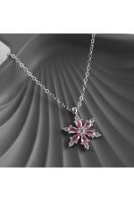 Lotus Zirkon Taşlı Yeni Sezon Kolye-Gümüş Rengi - Görsel 2