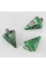Malahit Pandül Doğaltaş Kolye Ucu-Yeşil - Görsel 2