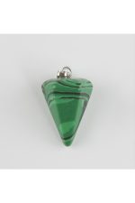 Malahit Pandül Doğaltaş Kolye Ucu-Yeşil