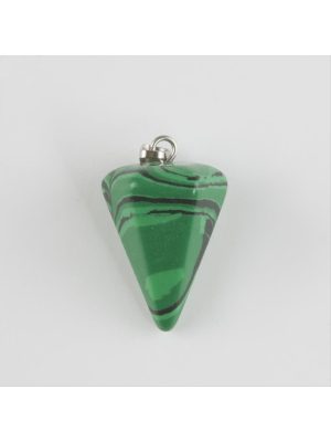 Malahit Pandül Doğaltaş Kolye Ucu-Yeşil