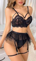 Siyah Tül Etek Fantezi Jartiyer Takım 2119 - Görsel 2